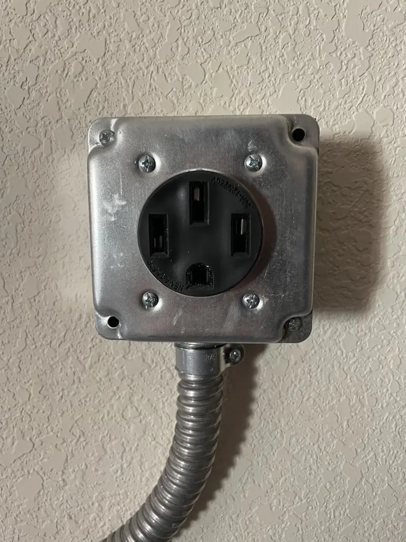 NEMA 14-50 outlet installed for Electrical Panel Upgrade in Frankfort Square